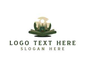 Mountain - Outdoor Camping Book logo design