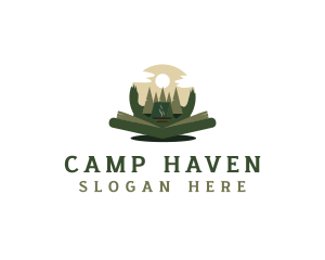 Outdoor Camping Book  logo design