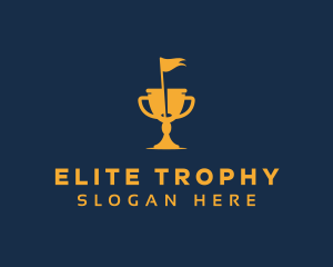 Trophy - Gold Golf Trophy logo design