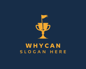 Trophy - Gold Golf Trophy logo design