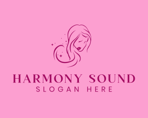 Sparkling - Hair Salon Lady logo design