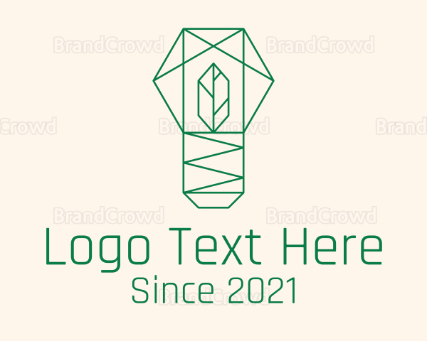 Geometric Leaf Garden Logo