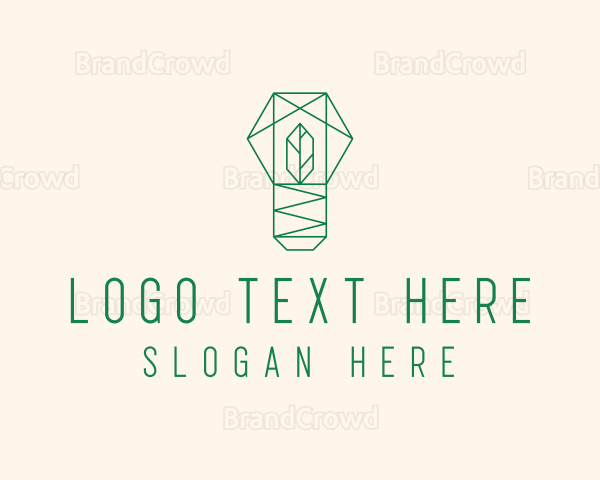 Geometric Leaf Garden Logo