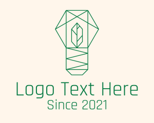 Herb - Geometric Leaf Garden logo design