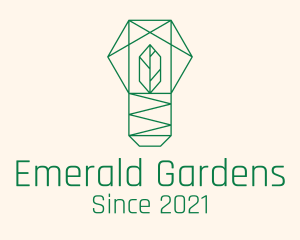 Geometric Leaf Garden logo design