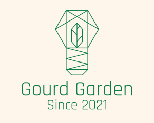 Geometric Leaf Garden logo design