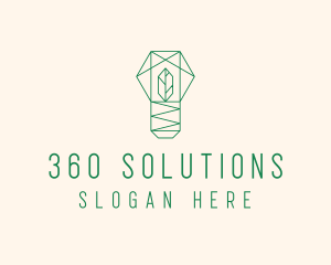 Geometric Leaf Garden logo design