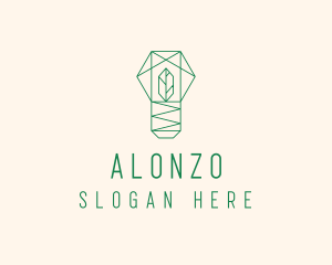 Geometric Leaf Garden logo design