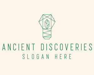 Geometric Leaf Garden logo design