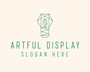 Geometric Leaf Garden logo design