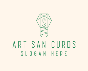 Geometric Leaf Garden logo design