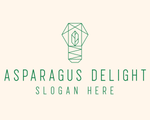 Geometric Leaf Garden logo design