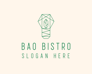 Geometric Leaf Garden logo design