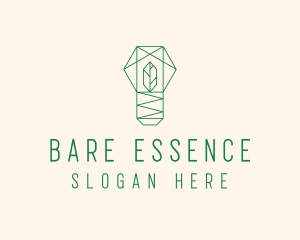 Geometric Leaf Garden logo design