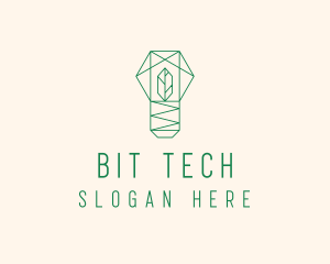 Geometric Leaf Garden logo design