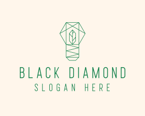 Geometric Leaf Garden logo design