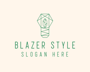 Geometric Leaf Garden logo design