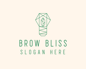 Geometric Leaf Garden logo design