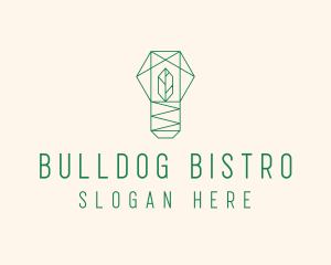 Geometric Leaf Garden logo design