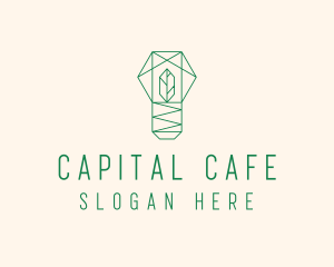 Geometric Leaf Garden logo design