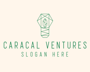 Geometric Leaf Garden logo design