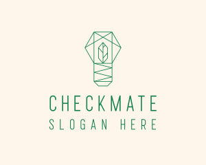 Geometric Leaf Garden logo design