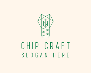 Geometric Leaf Garden logo design