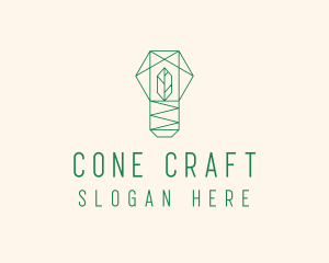 Geometric Leaf Garden logo design