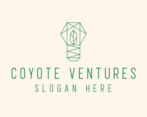 Geometric Leaf Garden logo design