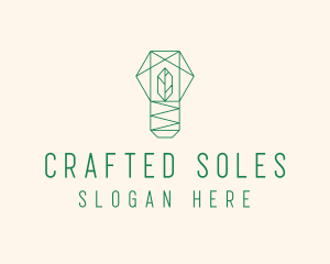 Geometric Leaf Garden logo design