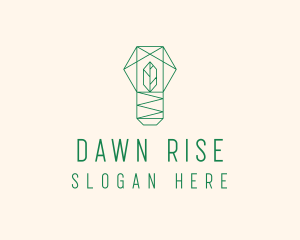 Geometric Leaf Garden logo design