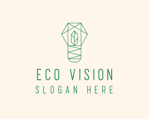 Geometric Leaf Garden logo design