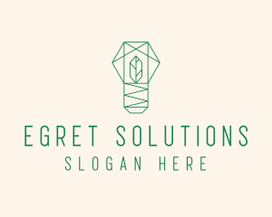 Geometric Leaf Garden logo design