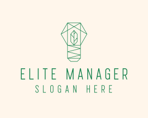 Geometric Leaf Garden logo design