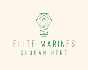 Geometric Leaf Garden logo design