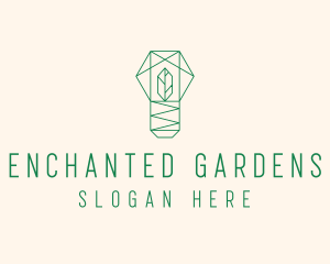 Geometric Leaf Garden logo design