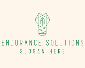 Geometric Leaf Garden logo design