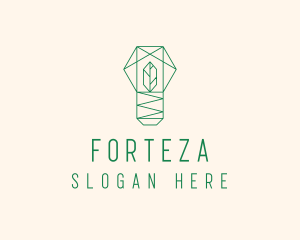 Geometric Leaf Garden logo design