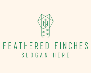 Geometric Leaf Garden logo design