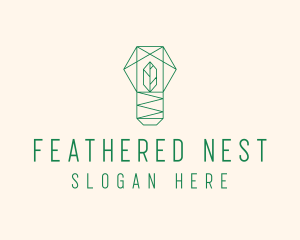 Geometric Leaf Garden logo design