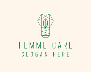 Geometric Leaf Garden logo design