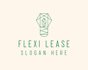 Geometric Leaf Garden logo design