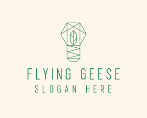 Geometric Leaf Garden logo design