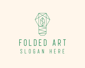 Geometric Leaf Garden logo design