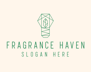 Geometric Leaf Garden logo design