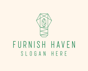 Geometric Leaf Garden logo design