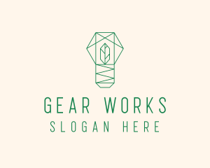 Geometric Leaf Garden logo design