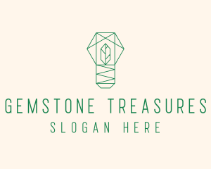 Geometric Leaf Garden logo design