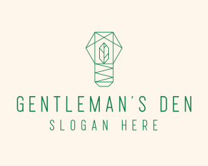 Geometric Leaf Garden logo design