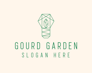 Geometric Leaf Garden logo design